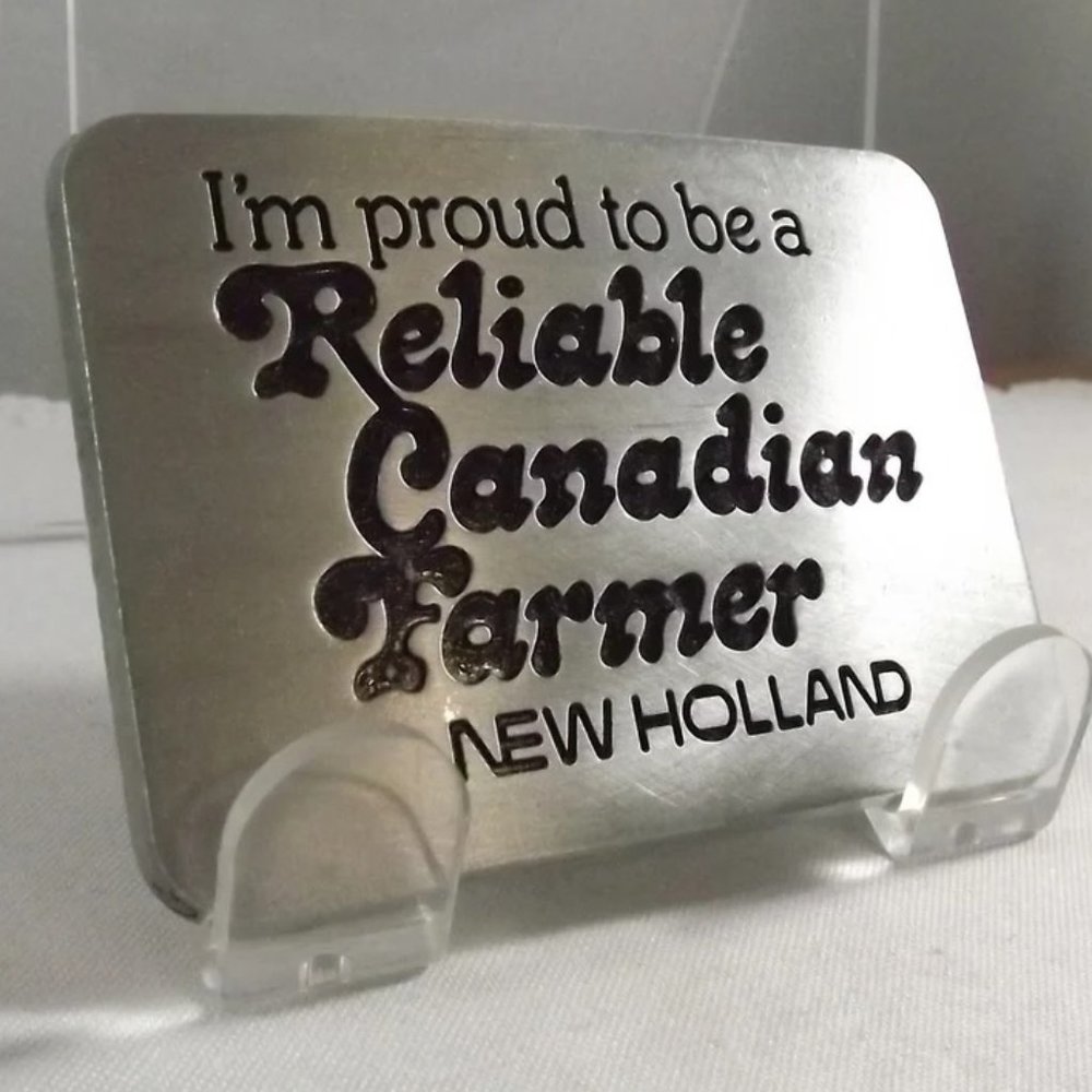 New Holland Reliable Canadian Farmer Belt Buckle - Picture 3 of 9